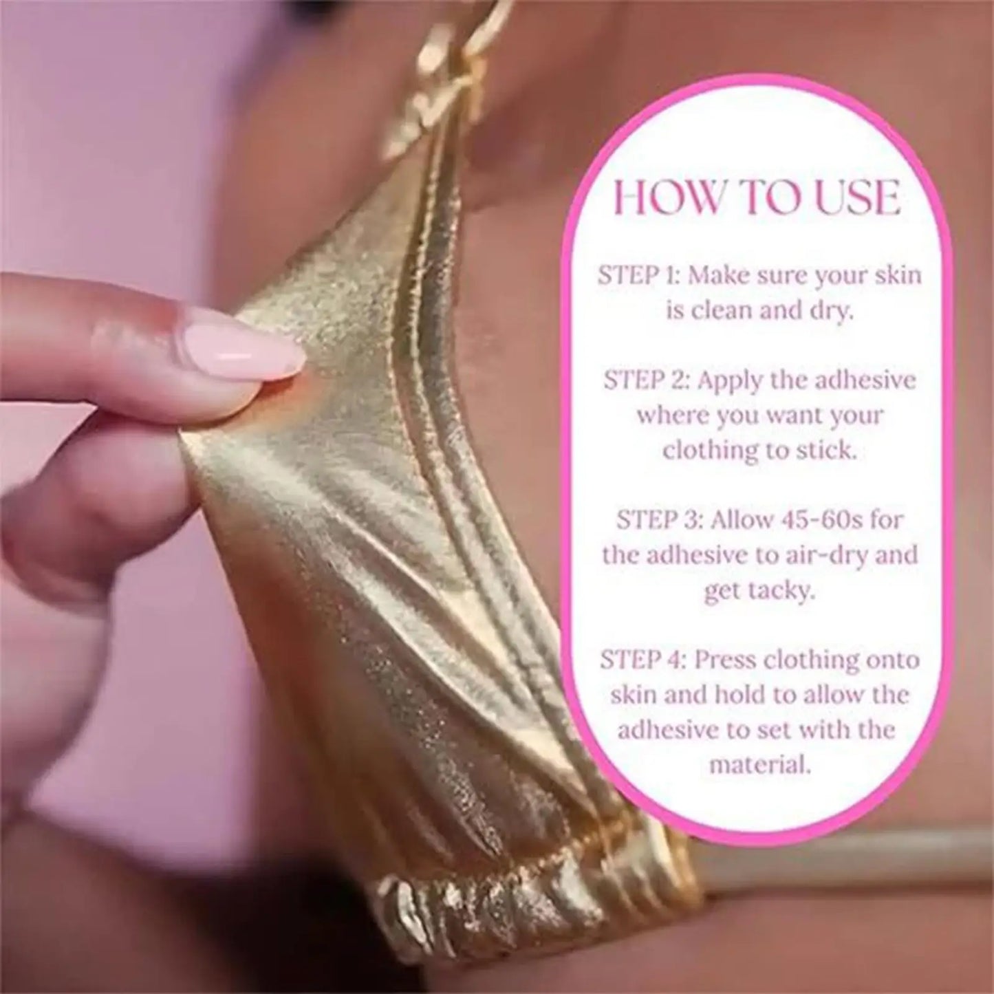 Skin Body Glue Roll On Body Adhesive Tight Waterproof Invisible Liquid Tape for Clothing and Body Transparent Strong Adhesive